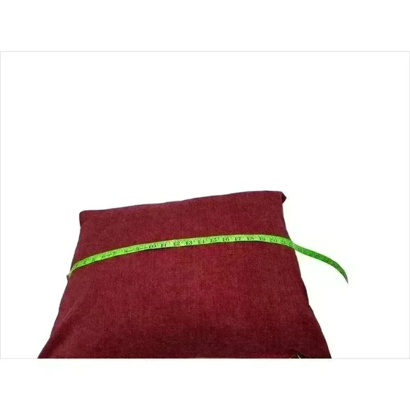 Marge Carson Duck Feather Pillow Cranberry Red 18 X 22 Holiday Home Decor - Picture 4 of 6